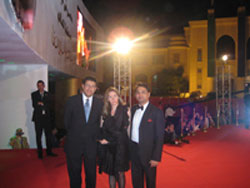 Gaurang Jalan with Mr & Mrs Sami Salem,Dy Ambassador of Egypt to India at the CIFF red carpet